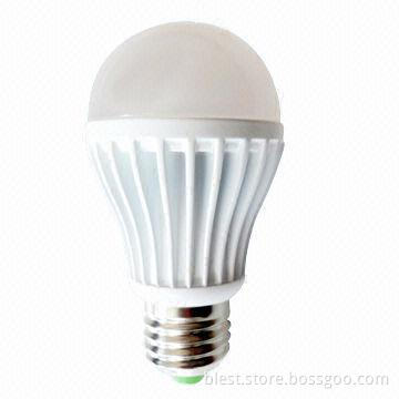 E27 LED Bulb with 7W Power, 85 to 265V AC Operating Voltage and Aluminum Die-casting Heatsink